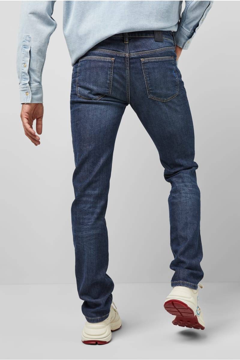 Meyer Jeans Slim Fit Denim Blu Scuro Vintage M5 By Meyer