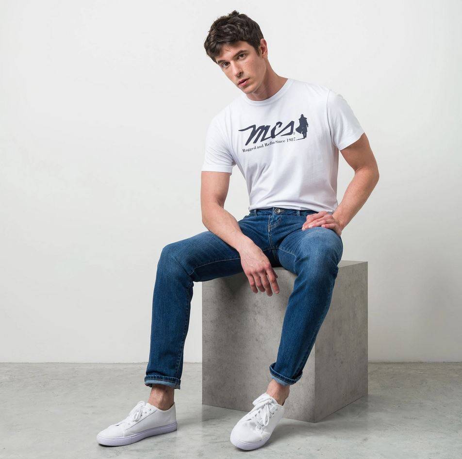 MCS Jeans Stretch Lavaggio Medio Mcs Regular Fit Denim