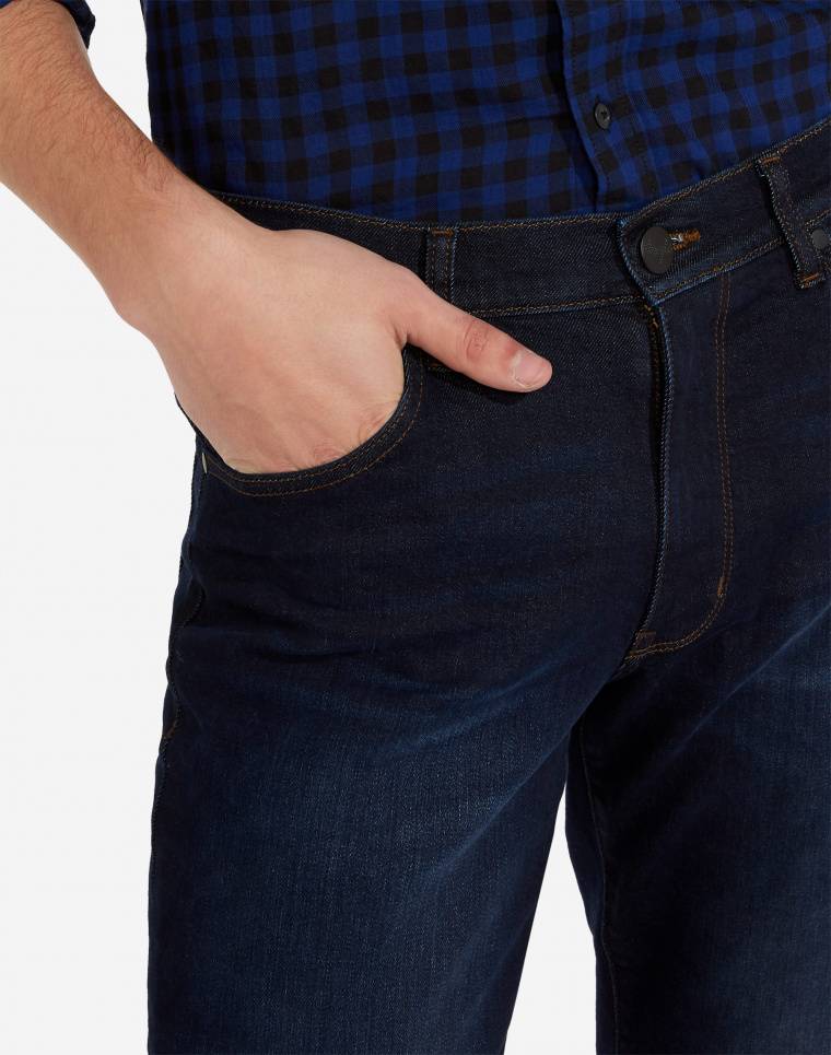 Wrangler Jeans Wrangler Denim Soft Luxe A Gamba Dritta Tonalità Deep Indigo