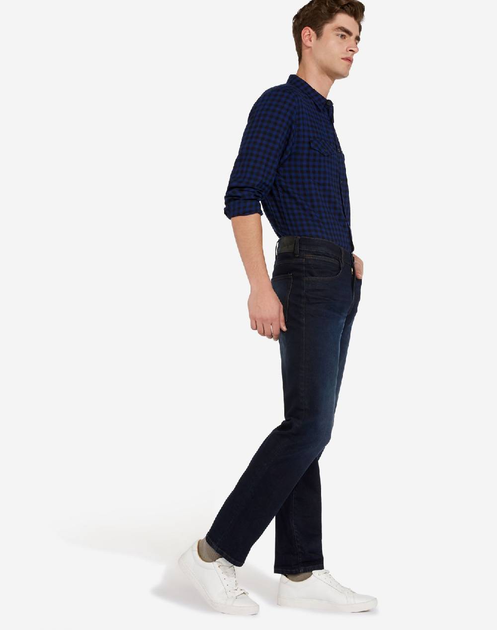 Wrangler Jeans Wrangler Denim Soft Luxe A Gamba Dritta Tonalità Deep Indigo