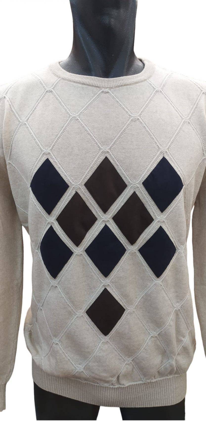 Green Coast Maglia Beige Girocollo Green Coast Lana Merinos Zegna Baruffa