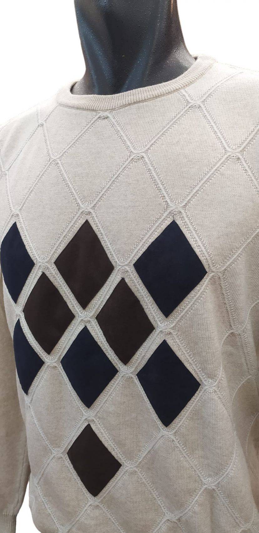 Green Coast Maglia Beige Girocollo Green Coast Lana Merinos Zegna Baruffa