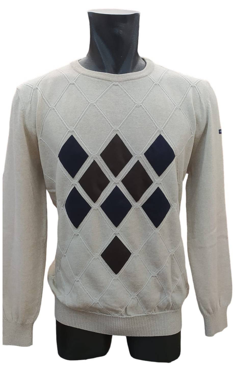 Green Coast Maglia beige girocollo green coast lana merinos zegna baruffa