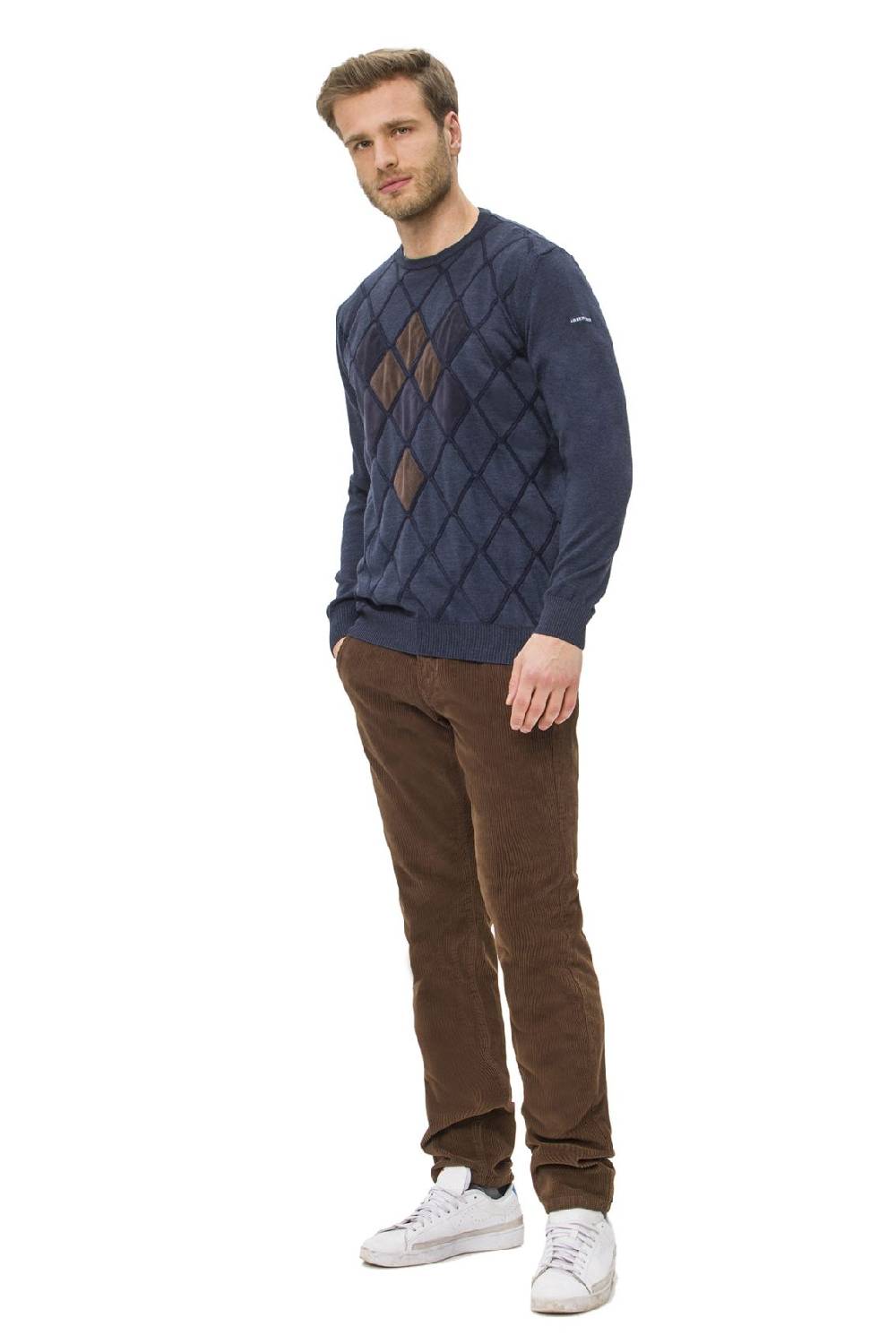 Green Coast Maglia Blu Girocollo Green Coast Lana Merinos Zegna Baruffa