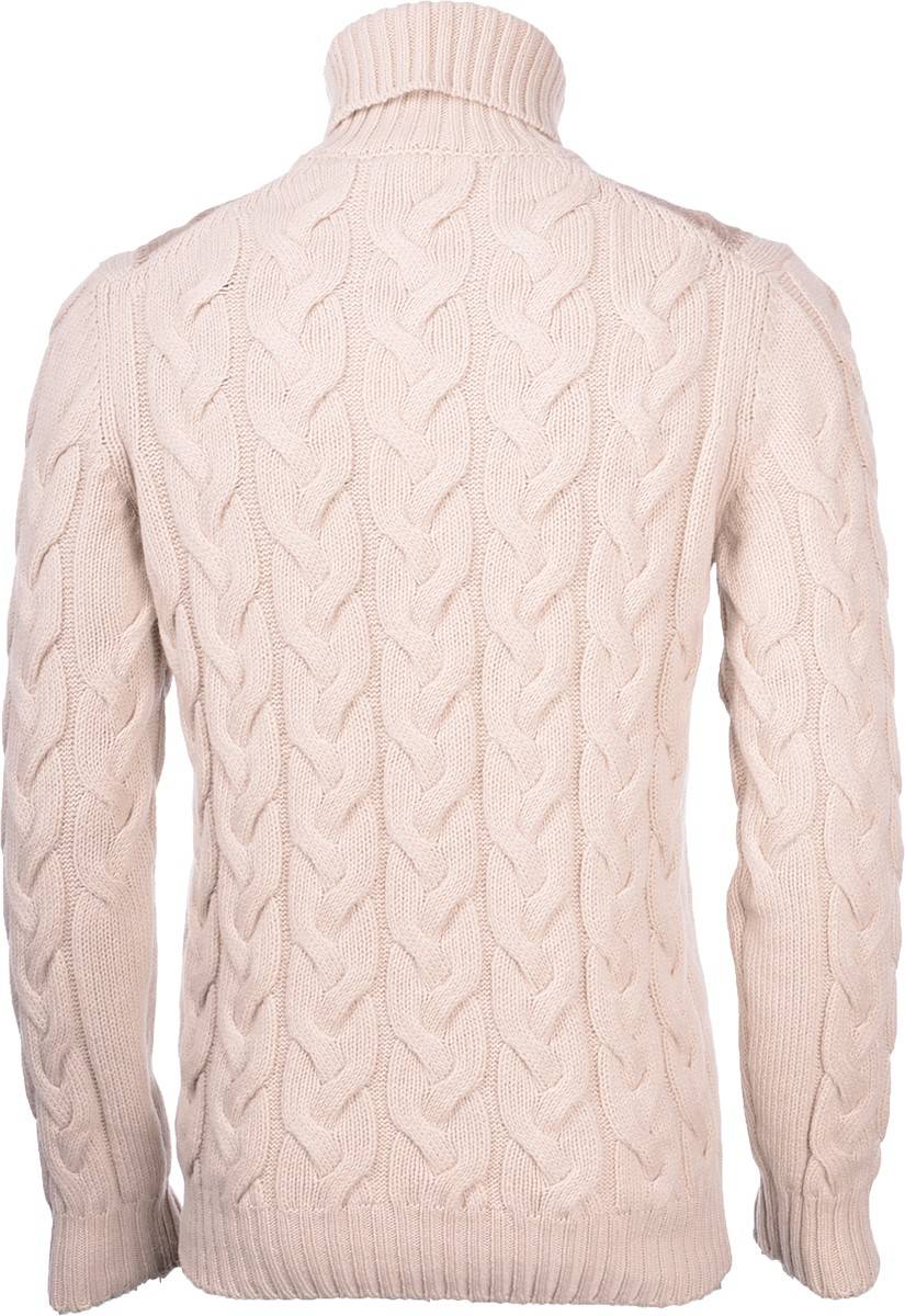 Gran Sasso Maglione A Dolcevita Gran Sasso Panna In Pura Lana Air Wool