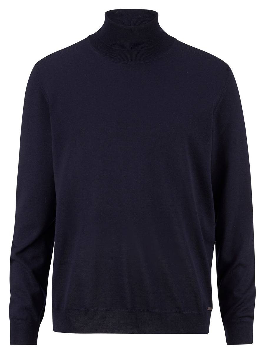 Olymp Maglione Dolcevita Blu Olymp In Lana Merino Extra Fine