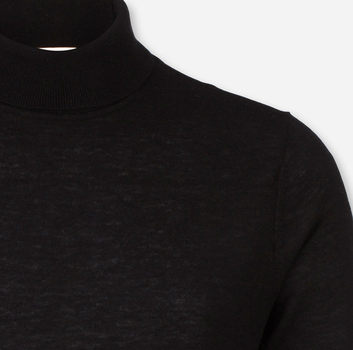 Olymp Maglione Dolcevita Body Fit Olymp In Lana E Seta Pettinata