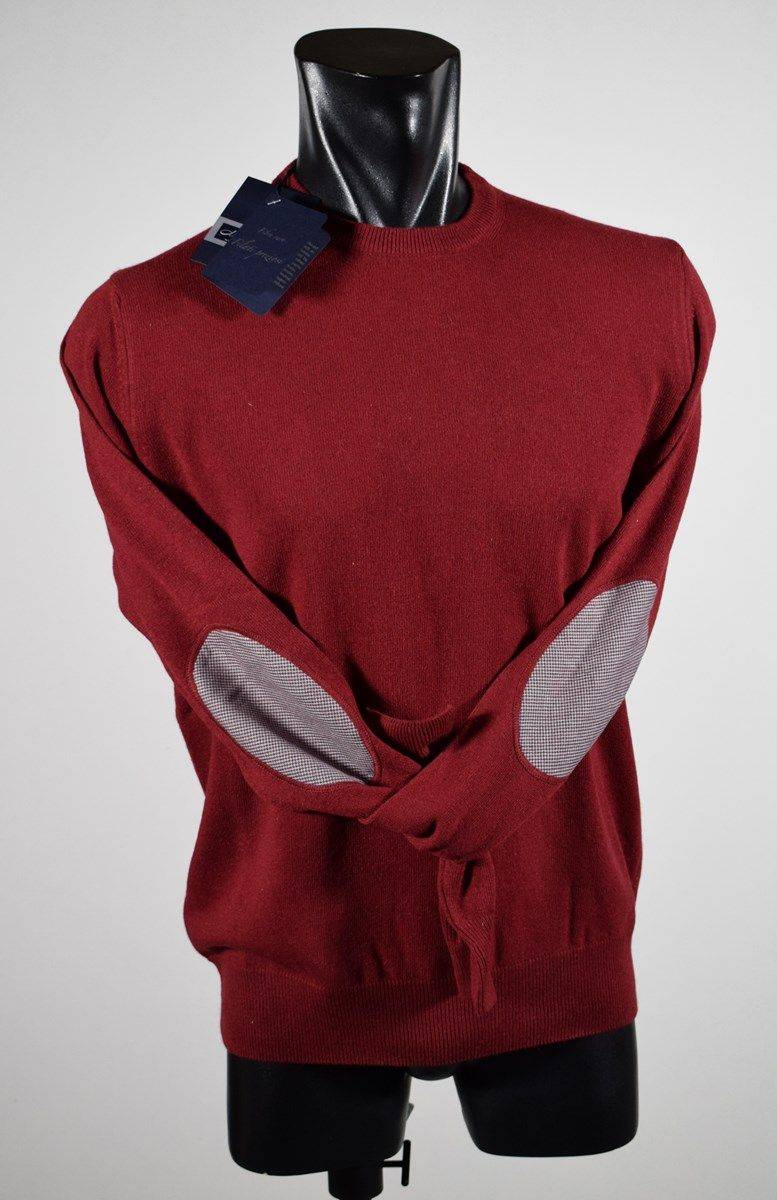 MG Maglione Giro Collo Con Toppe In Lana Cashmere Regular Fit In 5 Colori