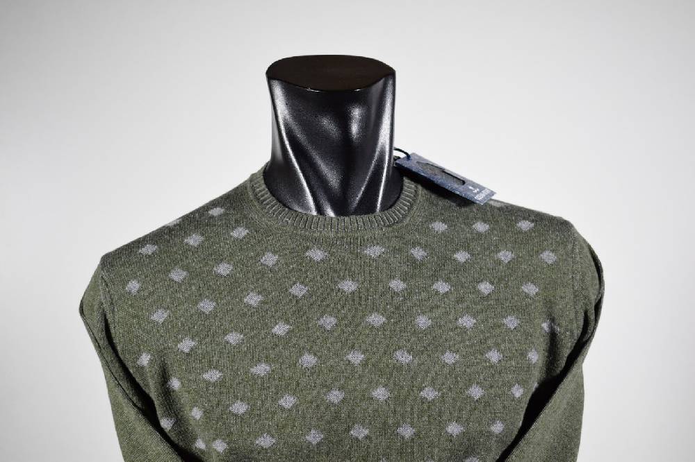 Ocean Star Maglione Giro Collo Ocen Star Slim Fit Con Toppe A Fantasia In Tre Colori