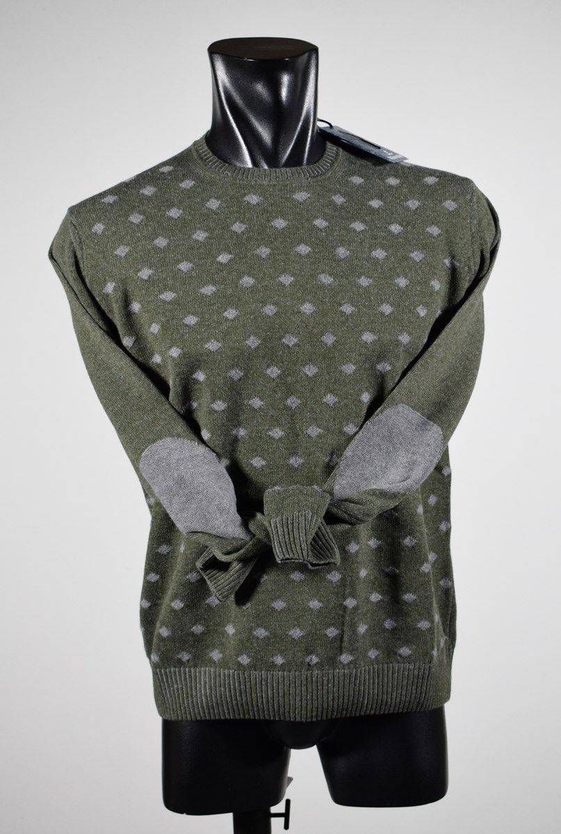 Ocean Star Maglione giro collo ocen star slim fit con toppe a fantasia in tre colori