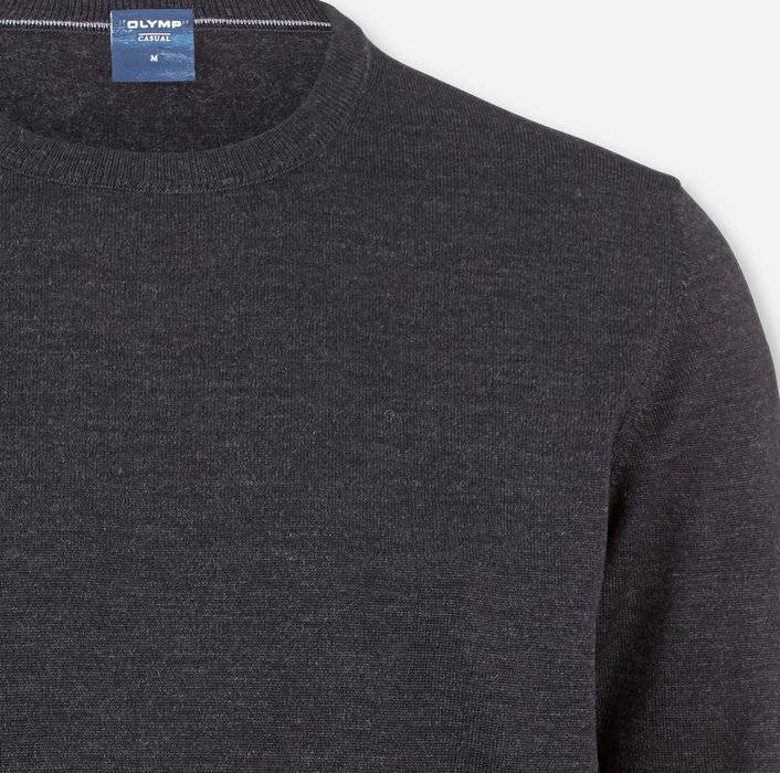 Olymp Maglione Giro Collo Olymp In Lana Pettinata Merino Extra Fine