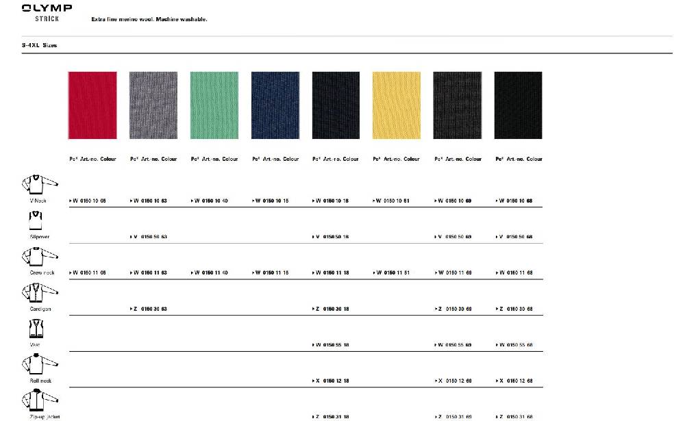 Olymp Maglione Giro Collo Olymp In Lana Pettinata Merino Extra Fine