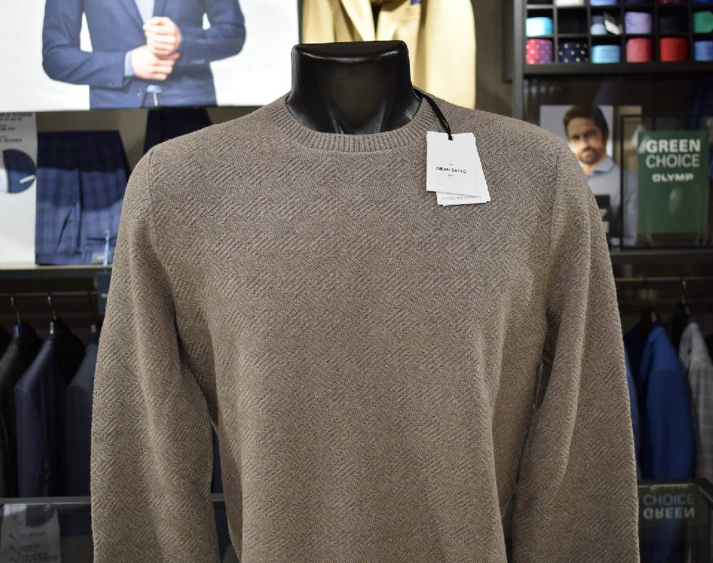 Gran Sasso Maglione Girocollo Gran Sasso Beige Lana Merinos Extrafine