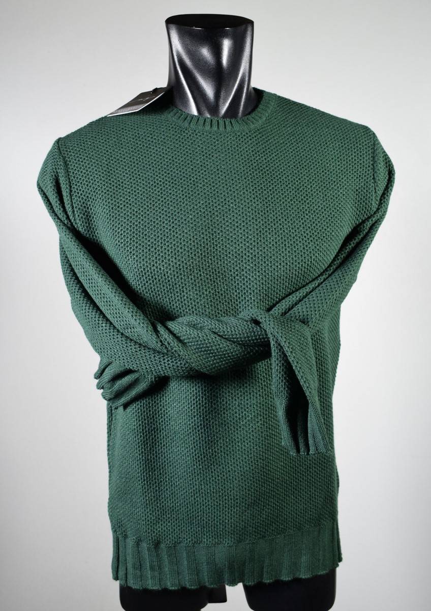 Manuel Garcia Maglione Girocollo Manuel Garcia Ecru Misto Lana