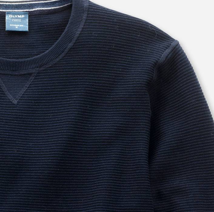Olymp Maglione Girocollo Olymp Blu In Cotone Bio Modern Fit