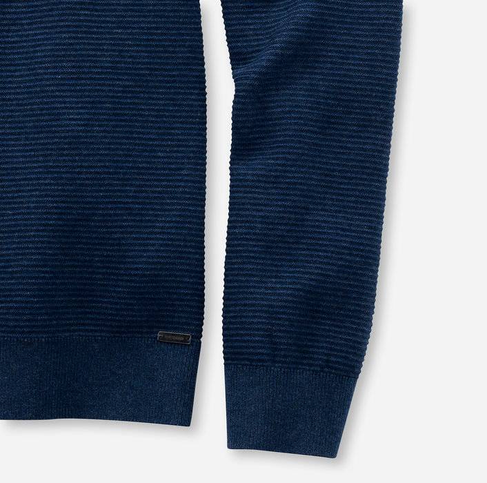 Olymp Maglione Girocollo Olymp Blu Marine In Cotone Bio Modern Fit