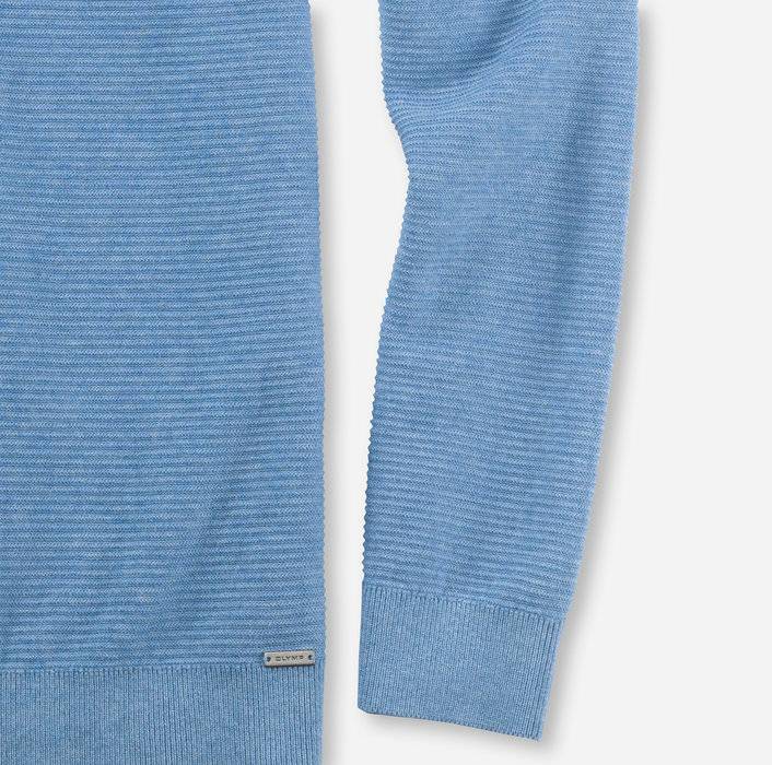 Olymp Maglione Girocollo Olymp Celeste In Cotone Bio Modern Fit