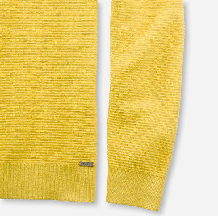 Olymp Maglione Girocollo Olymp Giallo In Cotone Bio Modern Fit