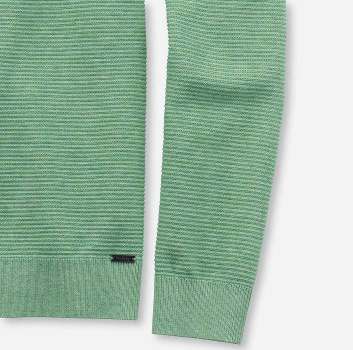 Olymp Maglione Girocollo Olymp Verde Chiaro In Cotone Bio Modern Fit