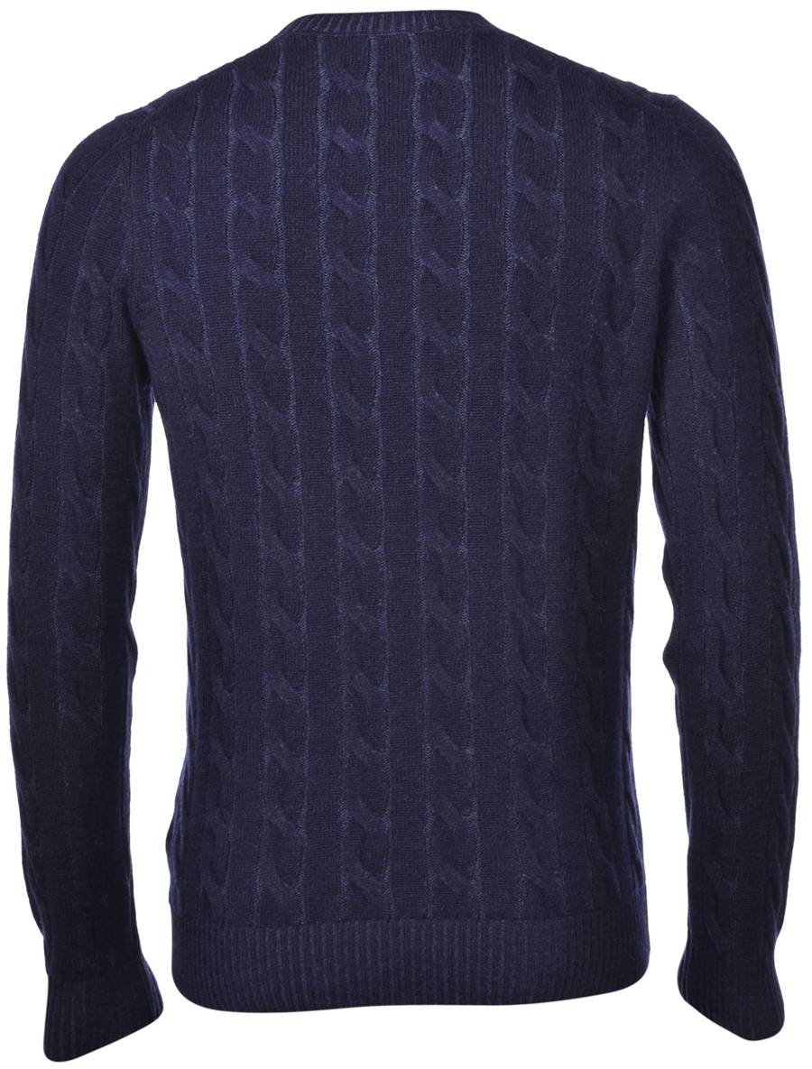 Gran Sasso Maglione Gran Sasso Blu A Trecce Misto Cashmere