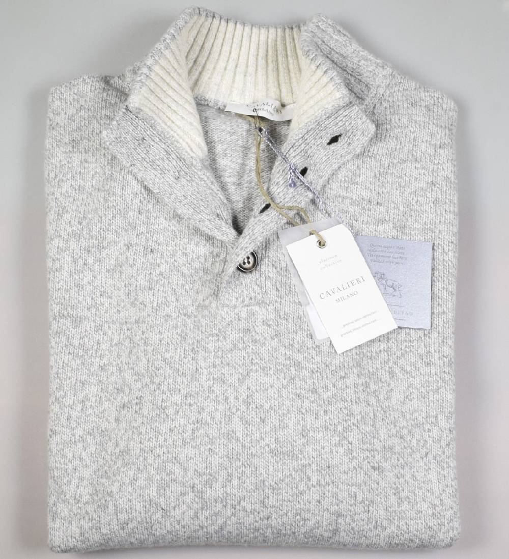Cavalieri Milano Maglione lupetto con bottoni cavalieri milano misto cashmere