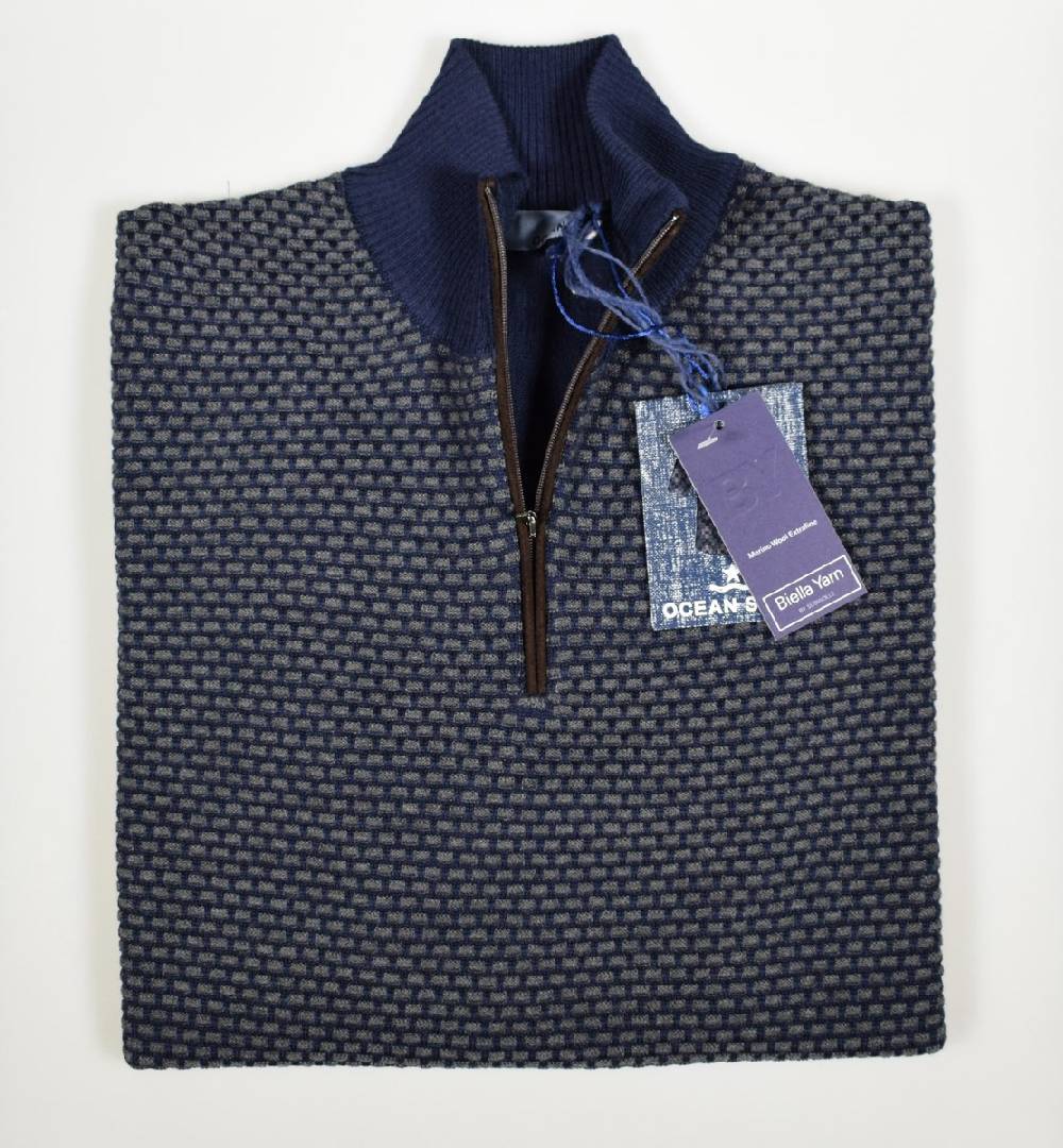 Ocean Star Maglione Lupetto Con Zip Ocean Star Fantasia Jacquard