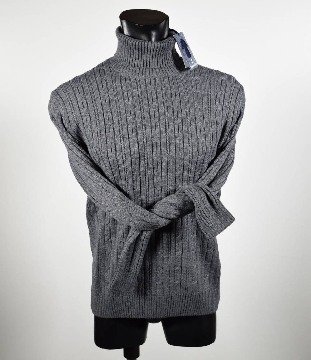 Ocean Star Maglione Ocean Star Dolcevita A Trecce Misto Lana In Tre Colori