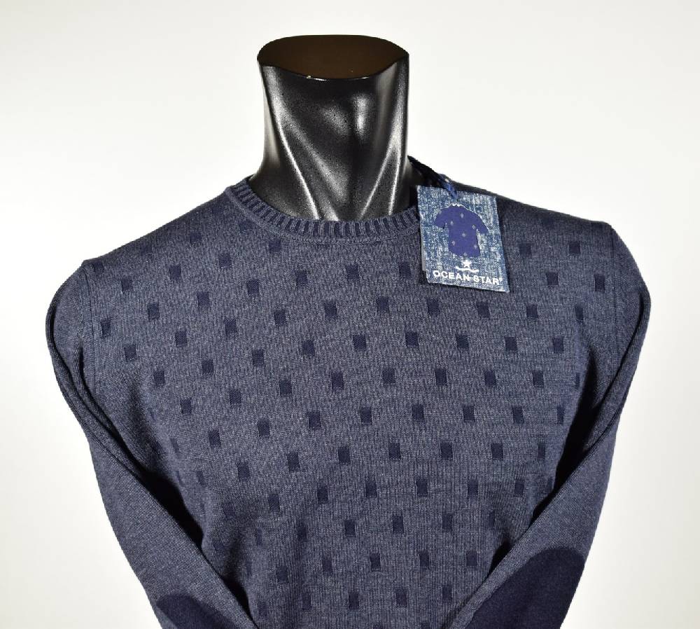 Ocean Star Maglione Ocean Star Giro Collo Slim Fit Con Toppe