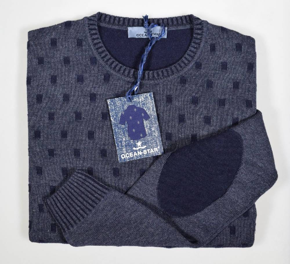 Ocean Star Maglione Ocean Star Giro Collo Slim Fit Con Toppe