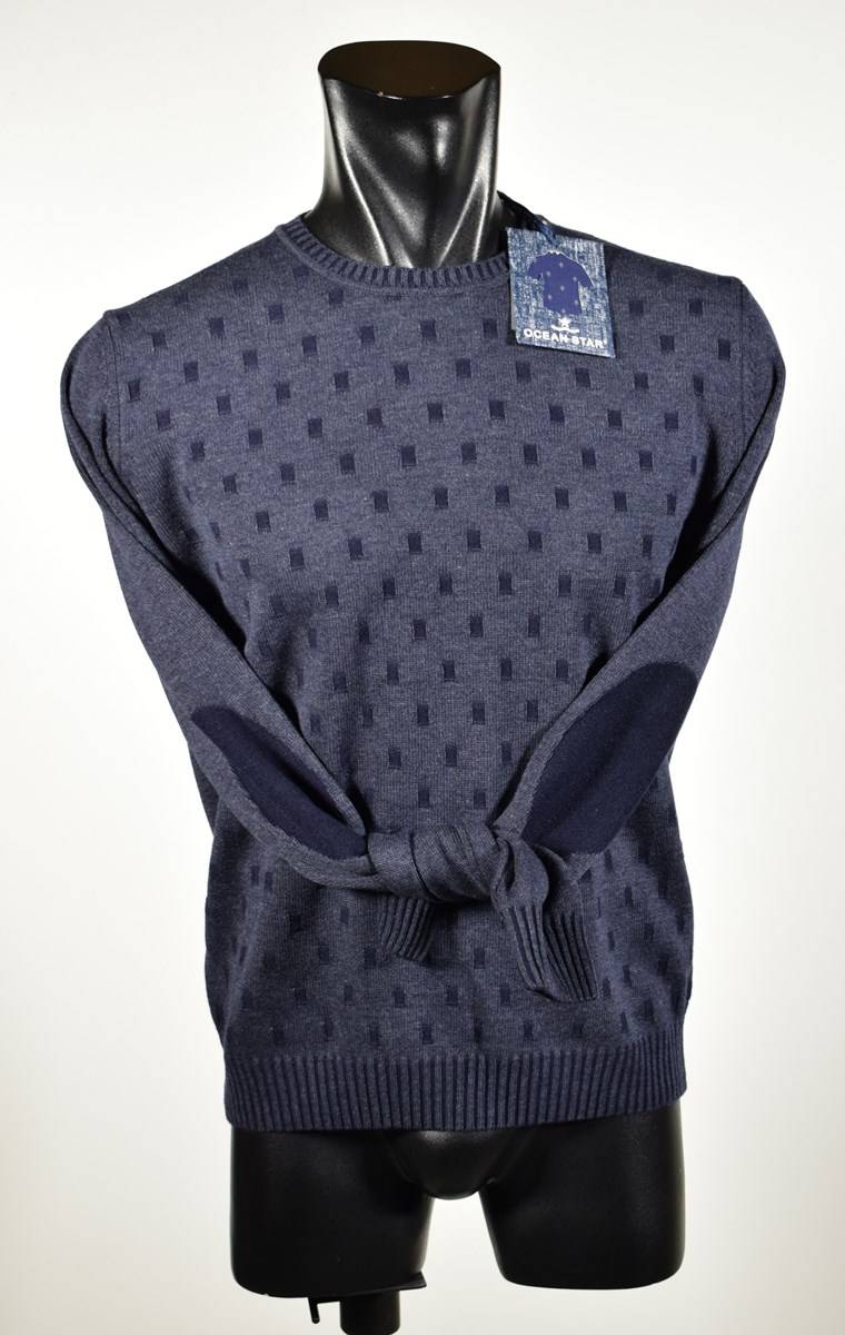 Ocean Star Maglione ocean star giro collo slim fit con toppe