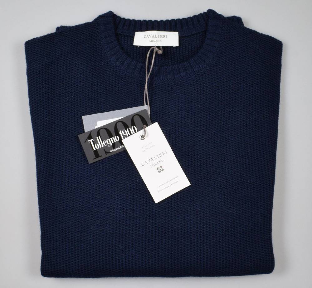 Cavalieri Milano Maglione paricollo blu cavalieri milano modern fit