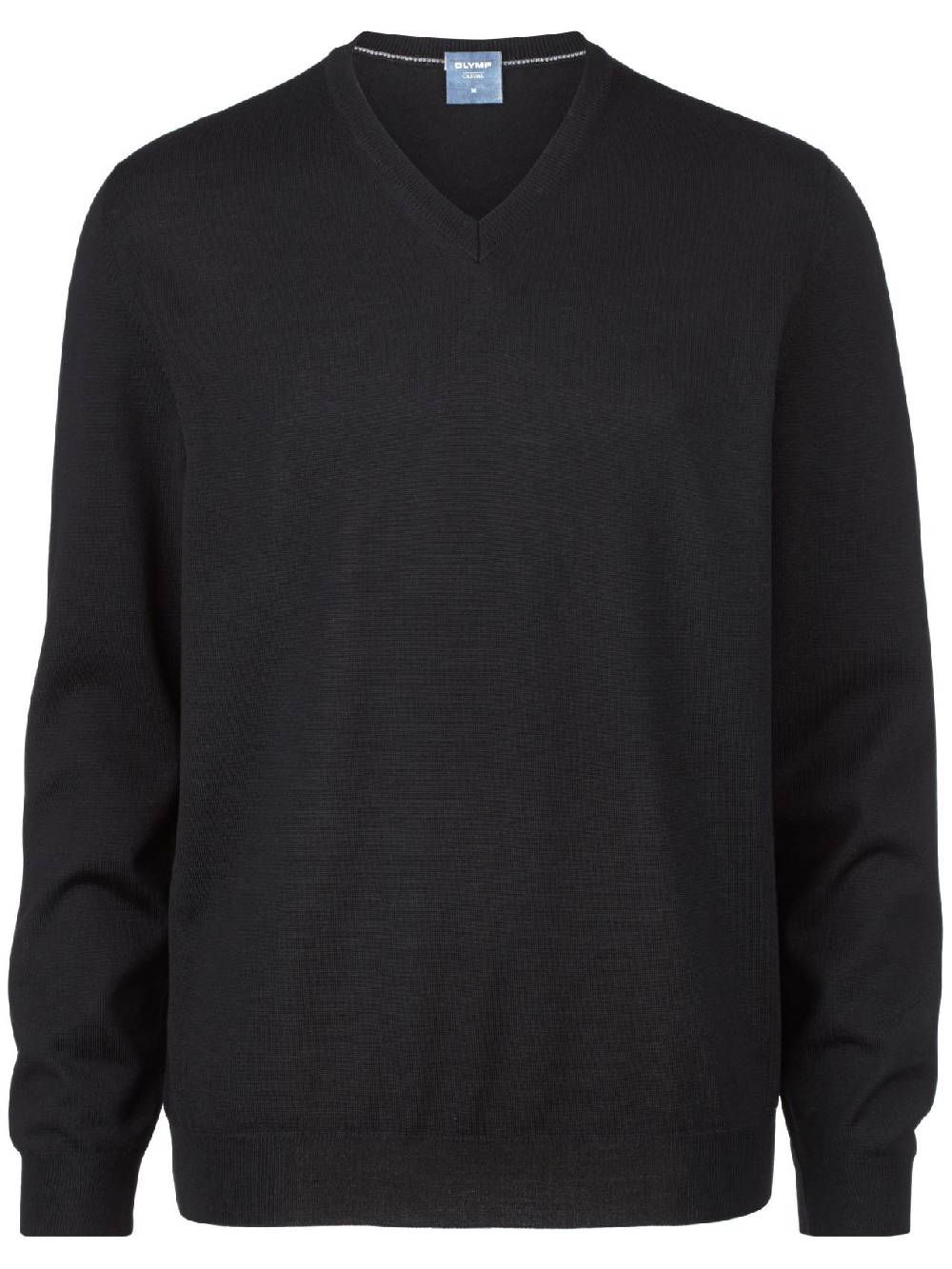 Olymp Maglione Pullover Collo A V Olymp In Lana Pettinata Merino Extra Fine