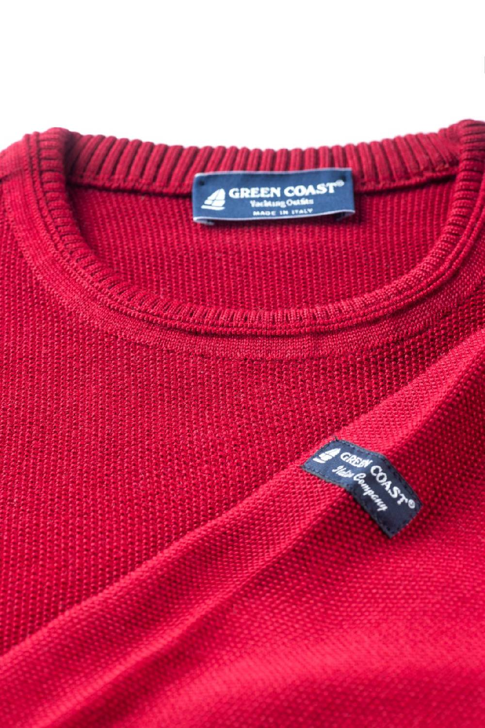 Green Coast Maglione Regular Fit A Giro Collo Bordo' Green Coast Made In Italy