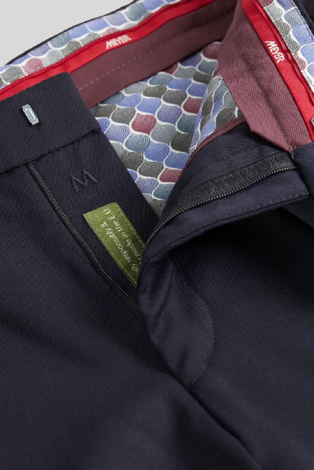 Meyer Pantalone Meyer Blu In Twill Teflon Stretch