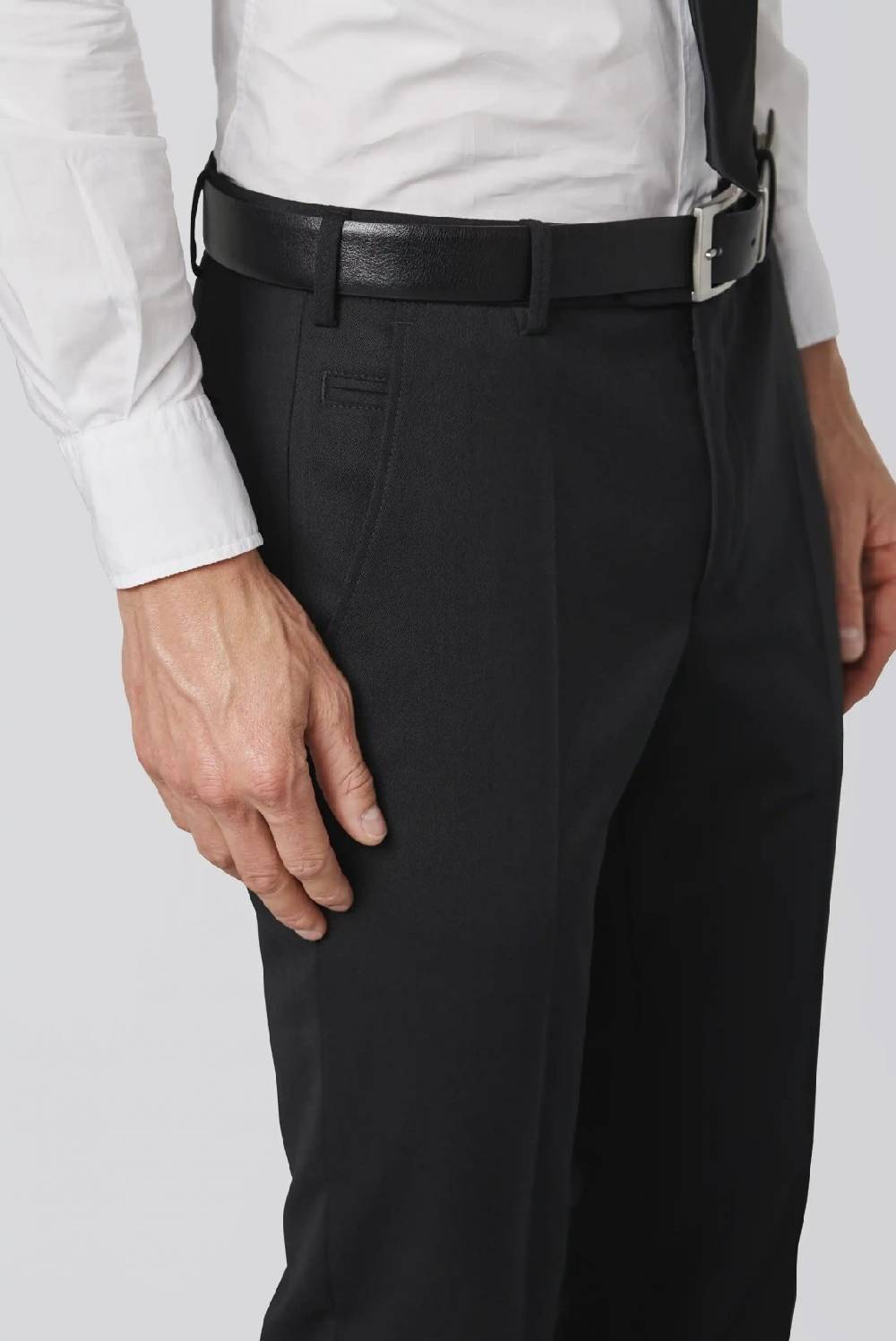 Meyer Pantalone Meyer Nero In Twill Teflon Stretch