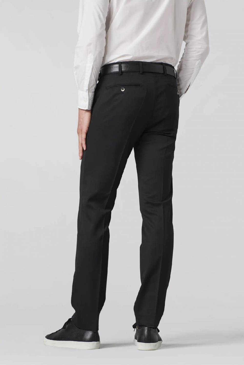Meyer Pantalone Meyer Nero In Twill Teflon Stretch