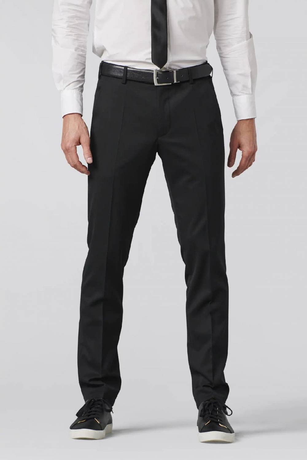 Meyer Pantalone meyer nero in twill teflon stretch