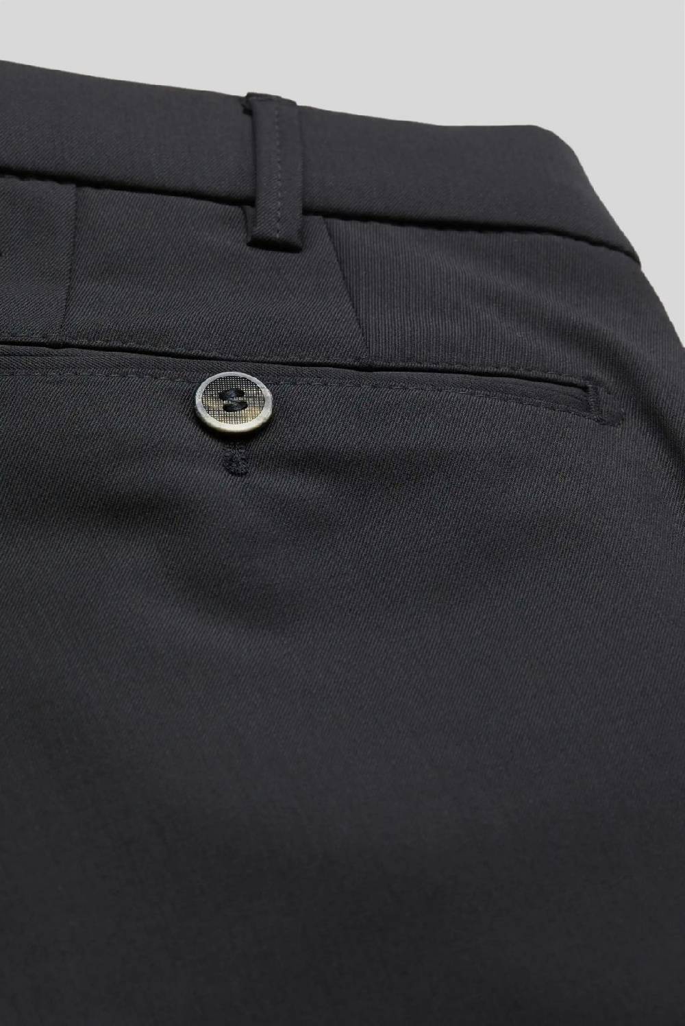 Meyer Pantalone Nero Meyer Travel Twill Modern Fit