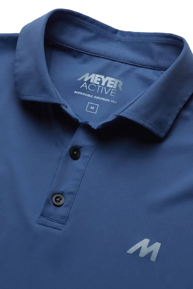 Meyer Polo Meyer Blu Tessuto Performante Tecnico
