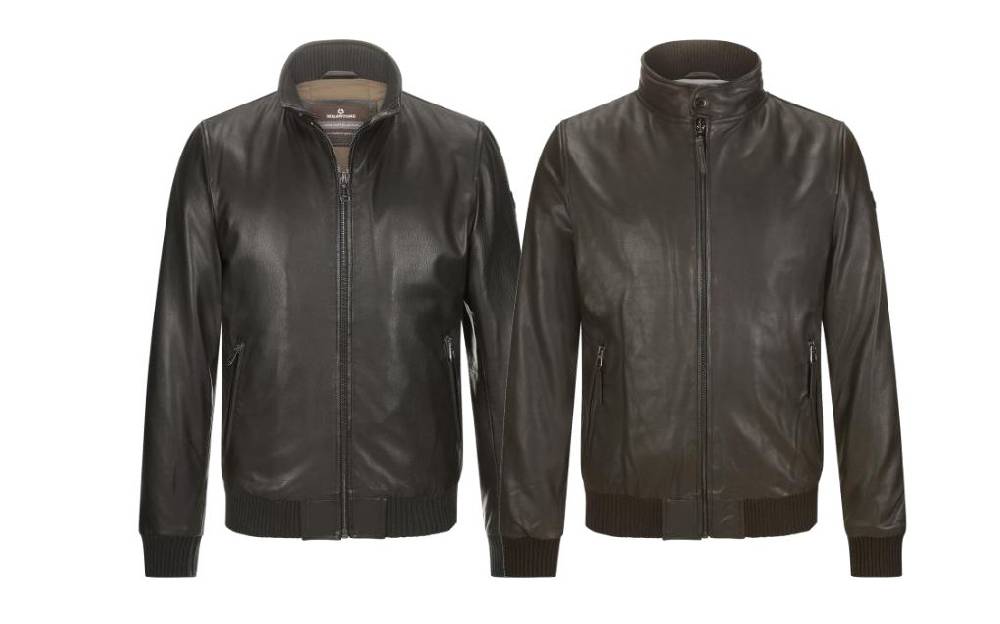 Milestone Bomber Giubbino Nero In Pelle Milestone
