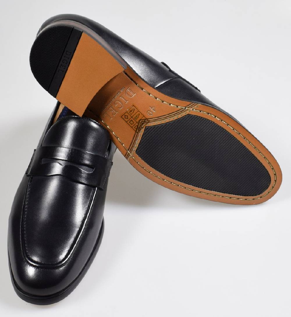 Digel Moccasino Nero Elegante E Raffinato Digel In Vera Pelle
