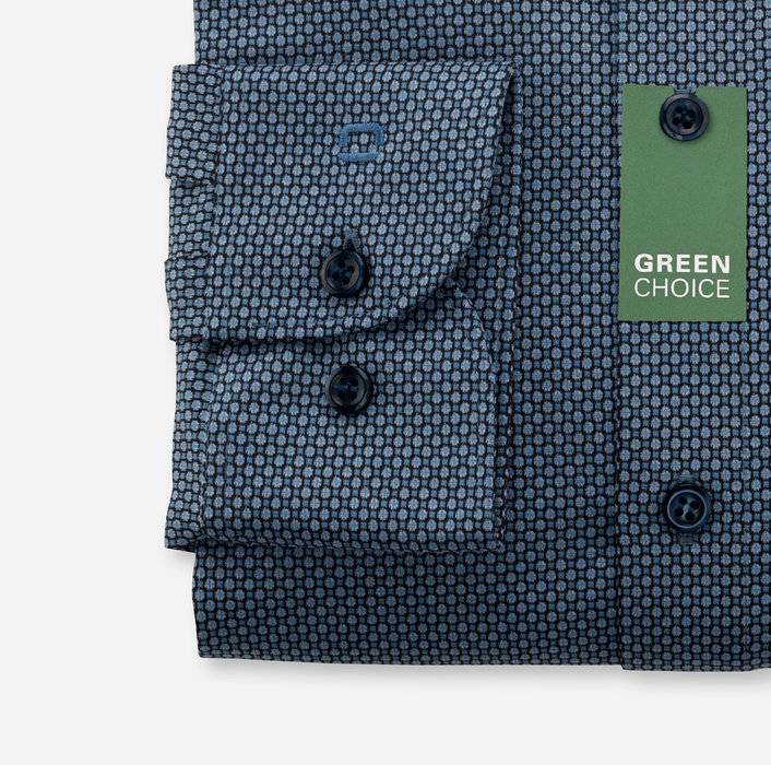 Olymp Camicia Azzurra Olymp In Jersey Slim Fit