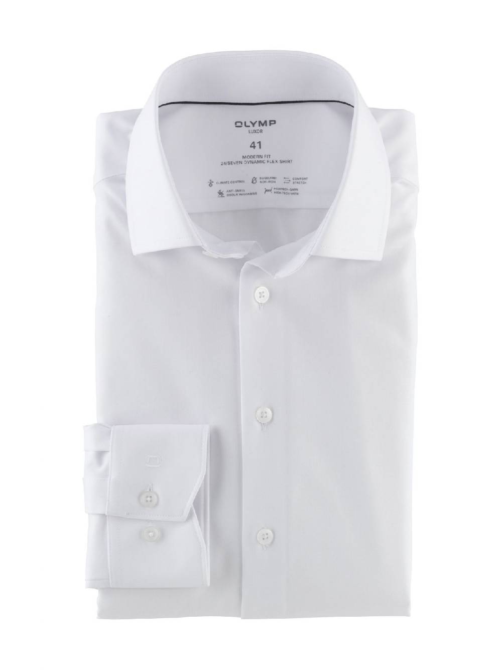 Olymp Camicia bianca olymp dynamic flex modern fit