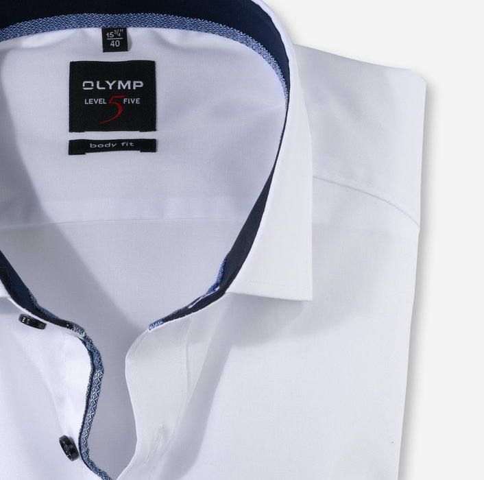 Olymp Camicia Bianca Slim Fit Olymp Level Five