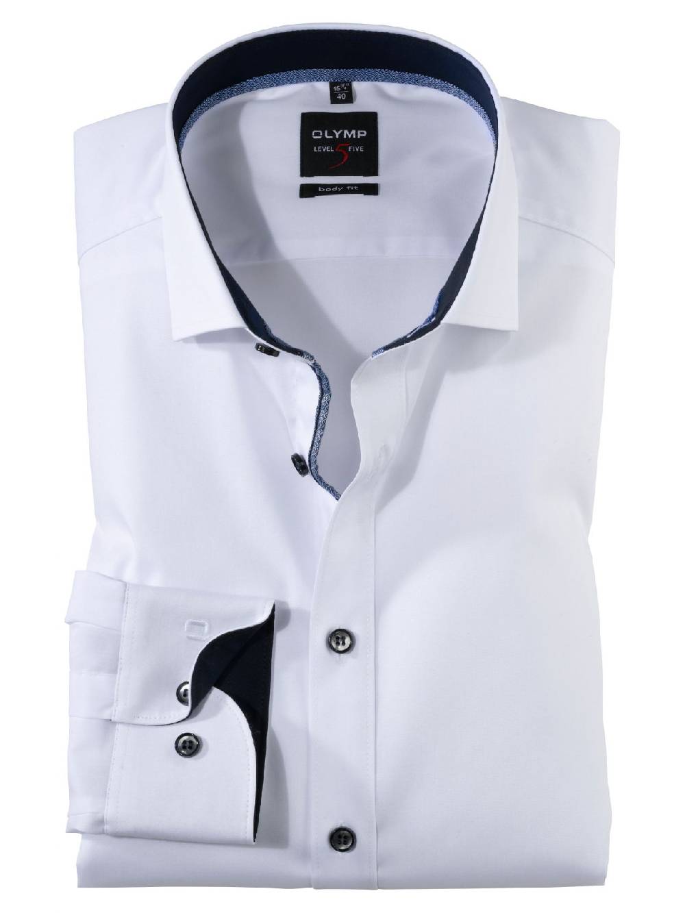 Olymp Camicia bianca slim fit olymp level five