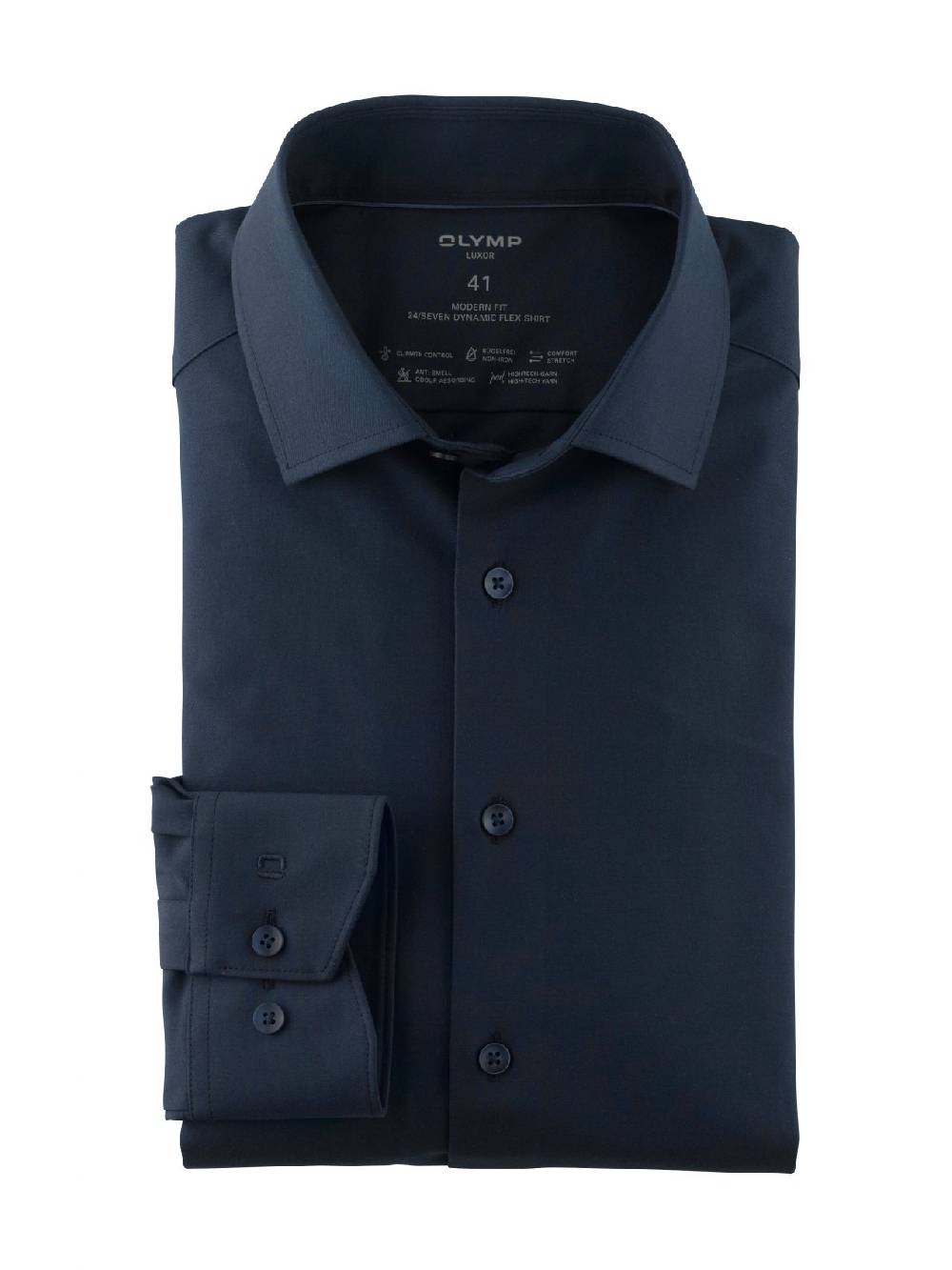 Olymp Camicia blu olymp dynamic flex modern fit