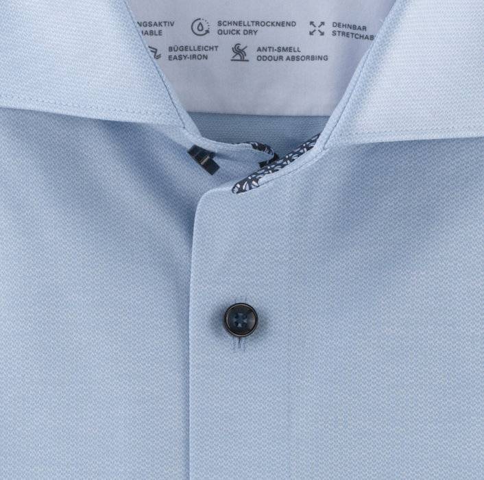 Olymp Camicia Celeste Olymp In Jersey Modern Fit