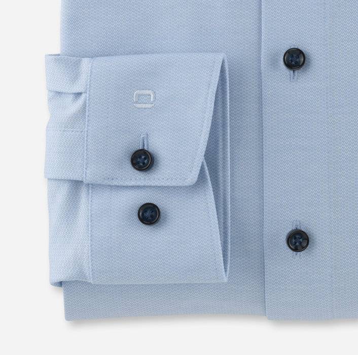 Olymp Camicia Celeste Olymp In Jersey Modern Fit