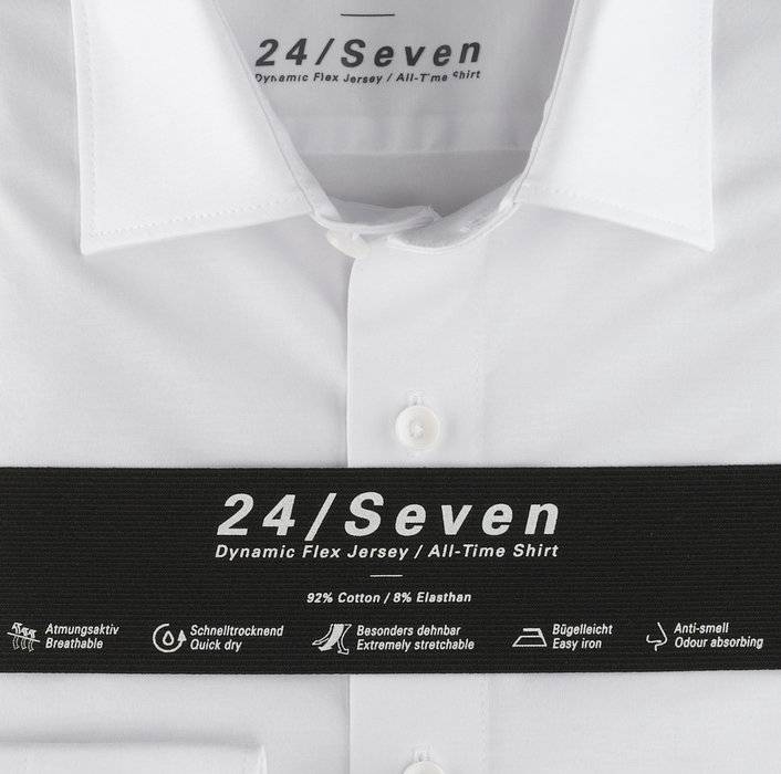 Olymp Camicia In Jersey Bianca Olymp Modern Fit