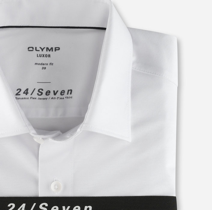 Olymp Camicia In Jersey Bianca Olymp Modern Fit